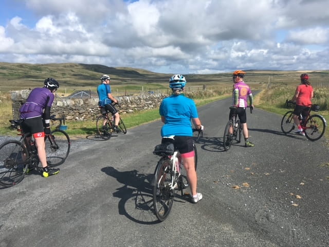 An image of cyclists on the road.
